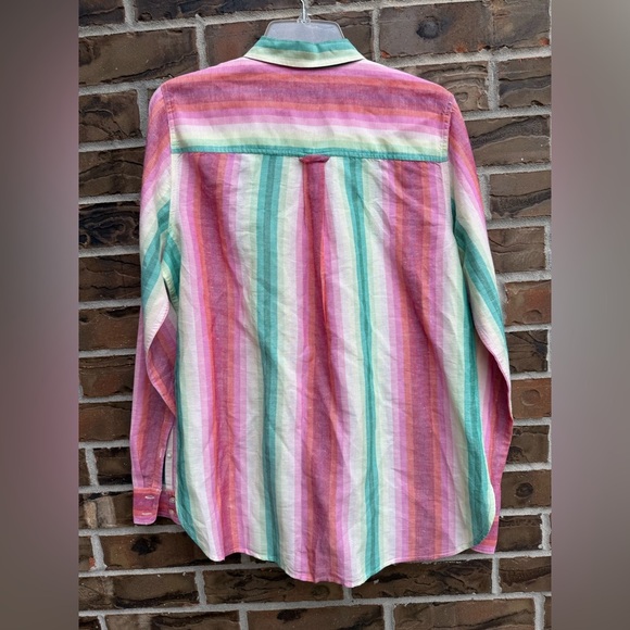 J. Crew Classic-fit Boy Linen Shirt in Rainbow Stripe 12 - Picture 3 of 4